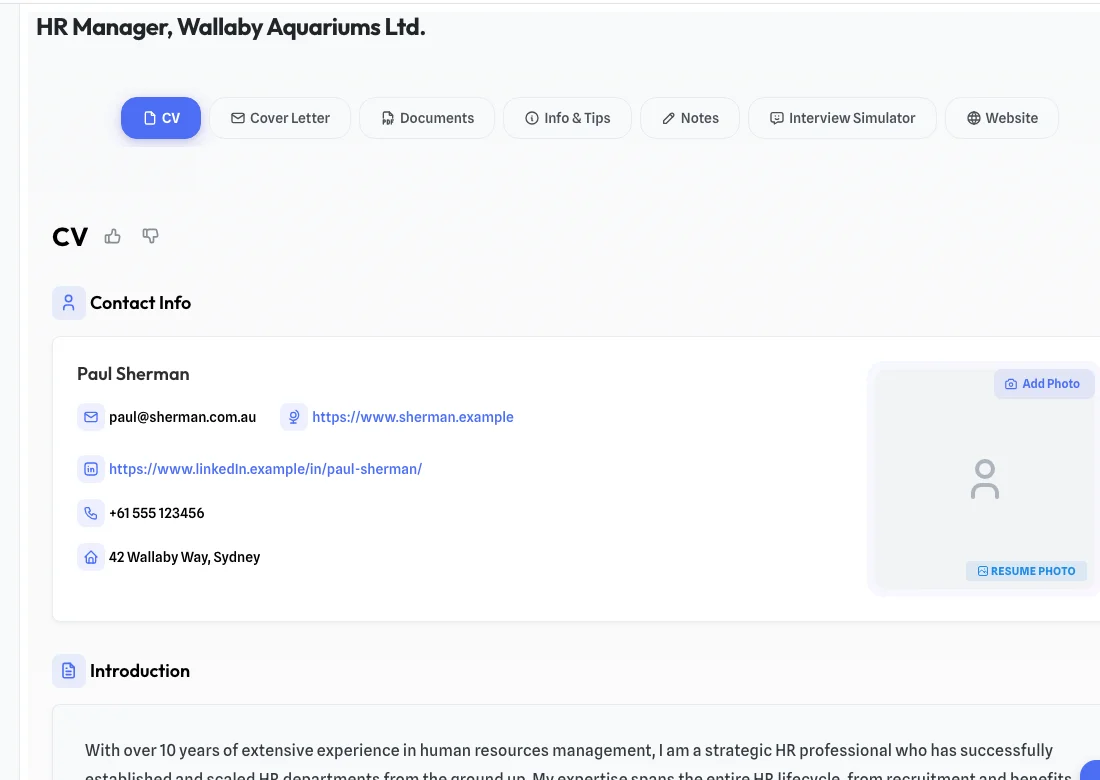 AI-Powered Resumes